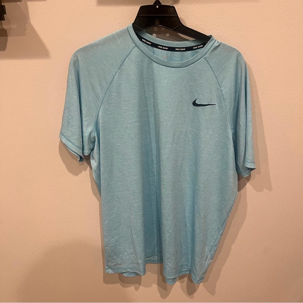 Light Blue Nike Swim Dri-Fit Shirt Size XL